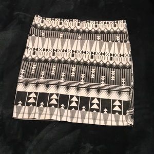 Black and White Bodycon Skirt